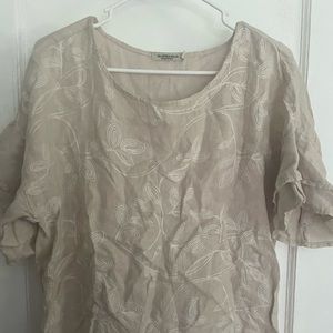 Valentina Naldi women’s linen blouse size Large